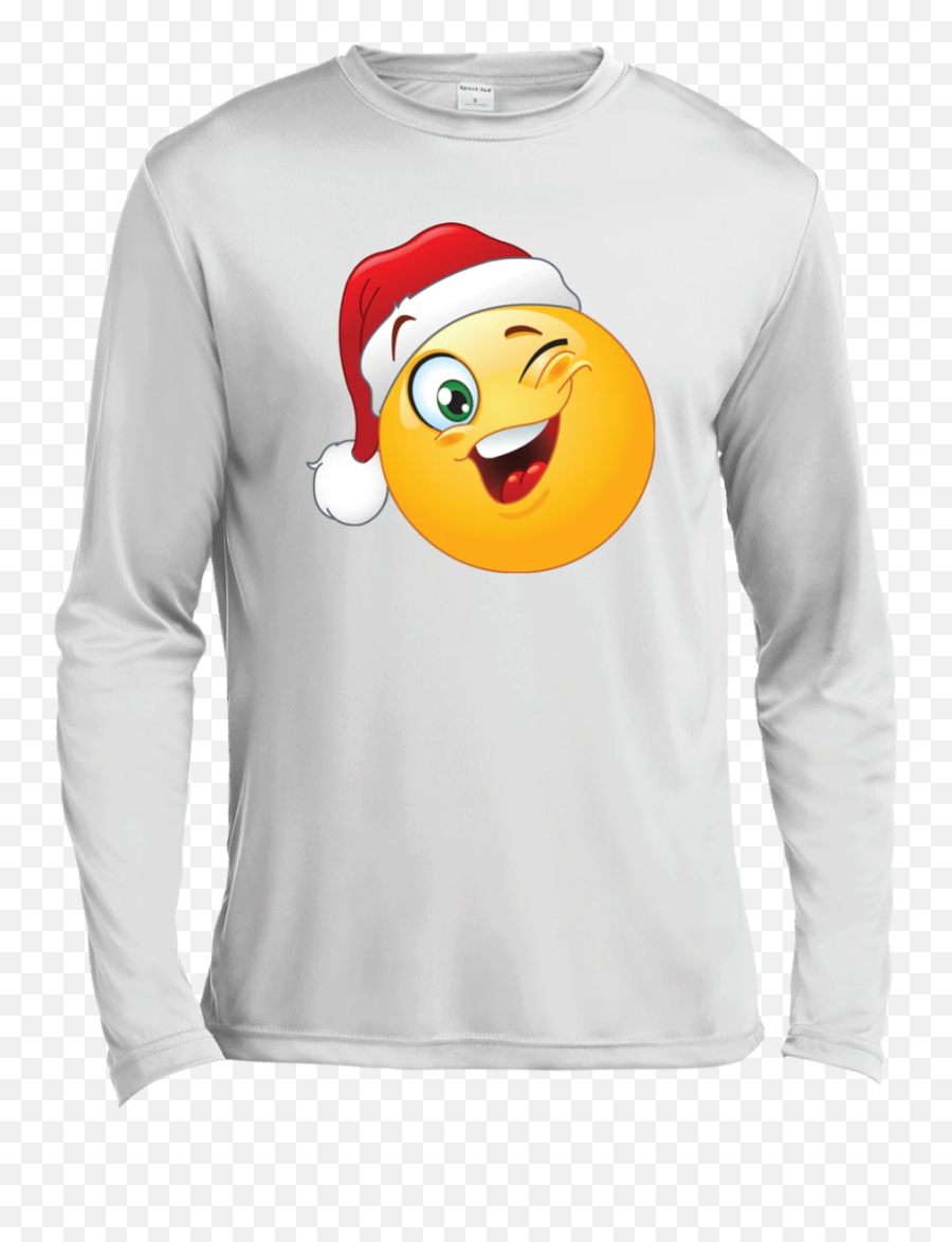 Santa Claus Christmas Emoji T Shirt St350ls Spor - Dri Fit Jesus Shirt,Santa Emoji