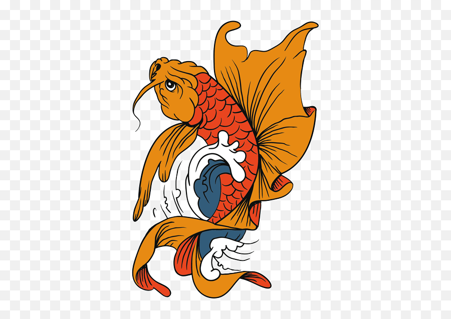 Fish Tattoos Transparent Picture - Koi Fish Emoji,Koi Fish Emoji