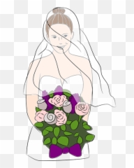 Lyckliga Bruden Clipart - Png Bride Bouquet Emoji