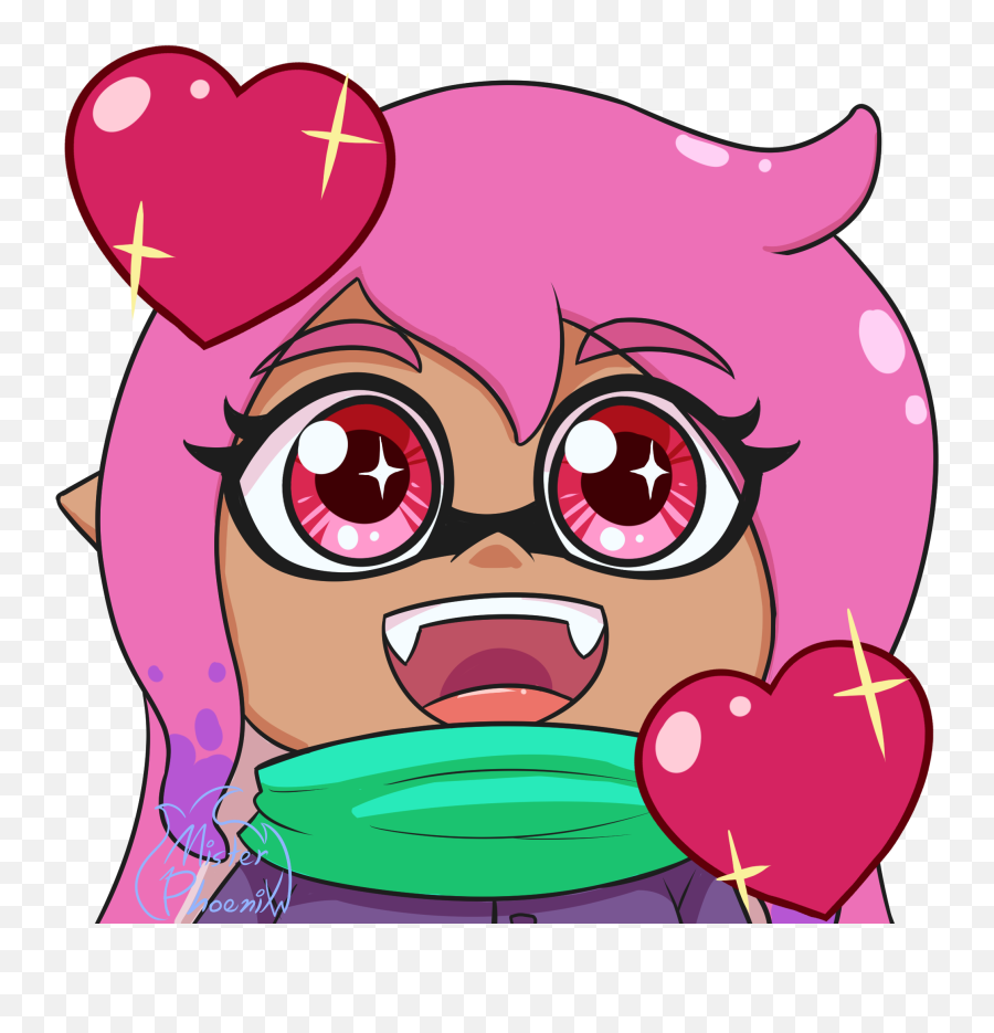 Velvet Heart Emote - Cartoon Emoji,Phoenix Emoji