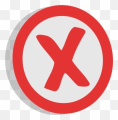 Negative X Unrelated Sign Choice - Cancellation Icon Emoji