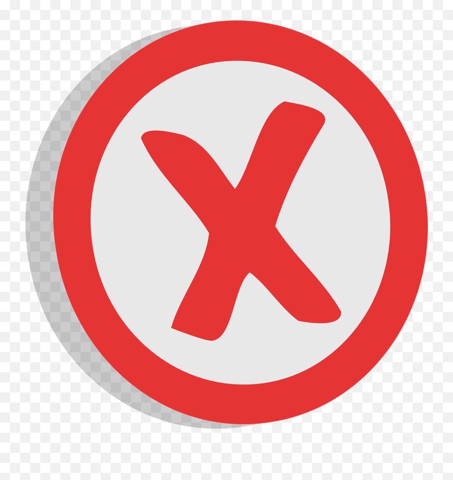 Negative X Unrelated Sign Choice - Cancellation Icon Emoji,Emoticon Movie