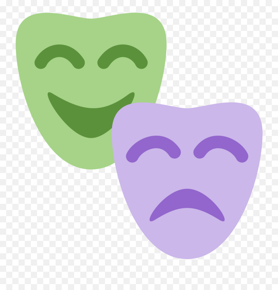 Twemoji2 1f3ad - Twitter Performing Arts Emoji,Tv Emoji