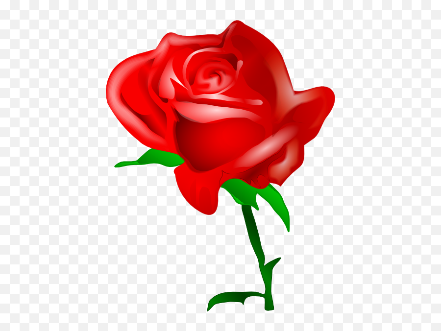 Cartoon Rose - Clip Art Download Emoji,Red Flower Emoji