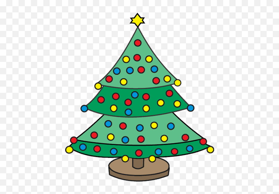 How To Draw A Christmas Tree - Christmas Tree Clipart Cute Emoji,Christmas Tree Emoji Png