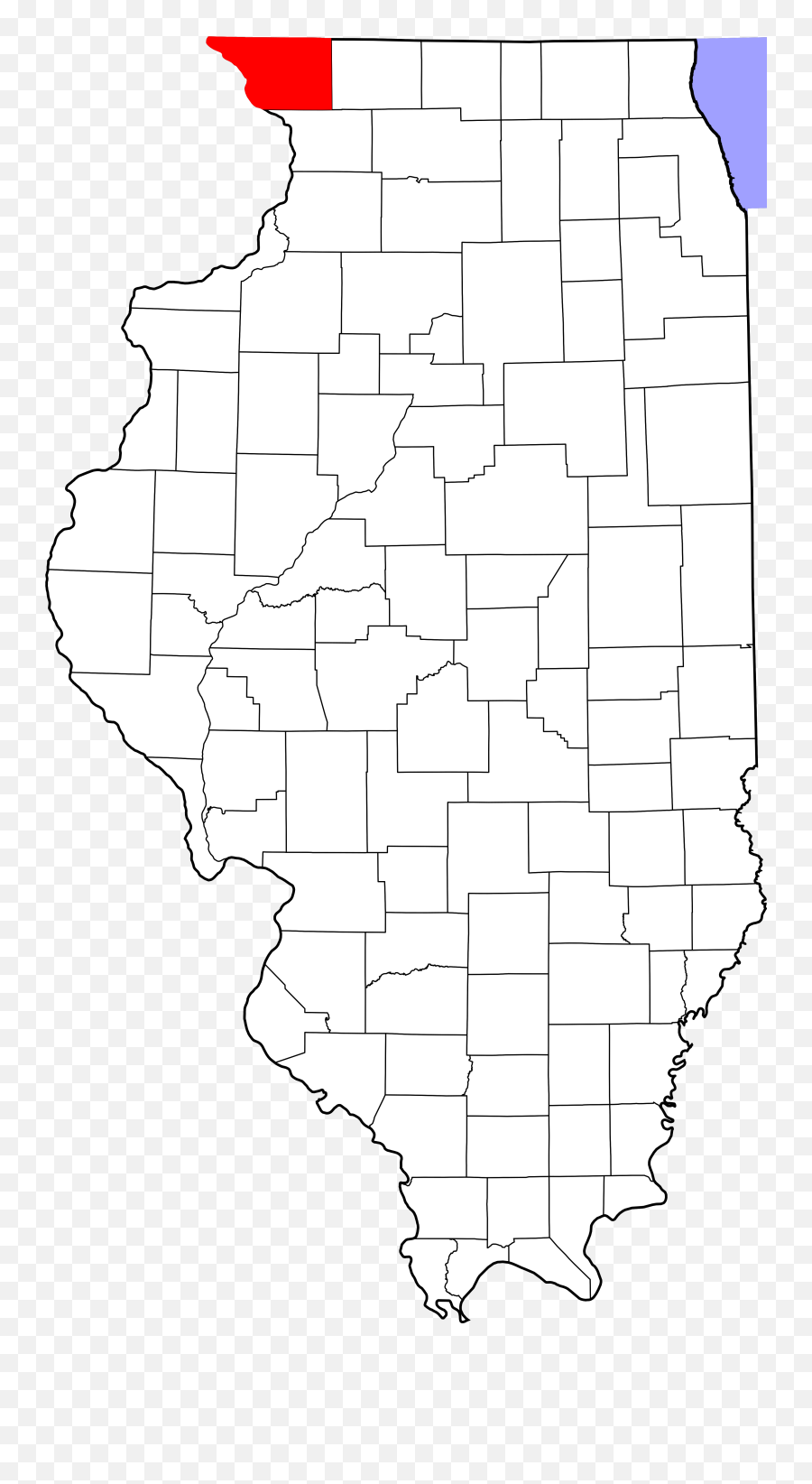 Map Of Illinois Highlighting Jo Daviess County - Illinois White Map Png Emoji,List Of Apple Emojis