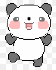 Cute Panda Stickers For Android Ios - Spreadsheet Pixel Art Emoji,Panda Emoticon