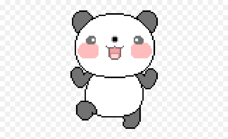 Cute Panda Stickers For Android Ios - Spreadsheet Pixel Art Emoji,Panda Emoticon