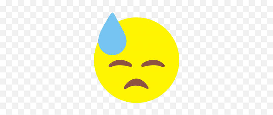 Cstar Collection - Circle Emoji,Cold Sweat Emoji