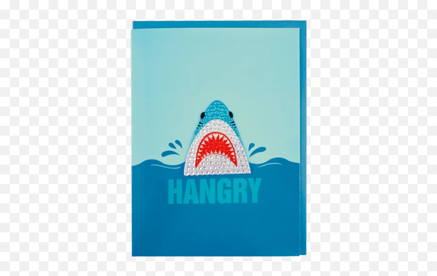 Happy Rhinestone Decal Card - Whale Shark Emoji,Hangry Emoji