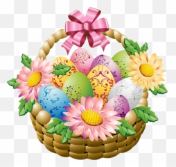Easter Eggs And Flowers Png Picture - Easter Basket Gif Emoji,Easter Basket Emoji