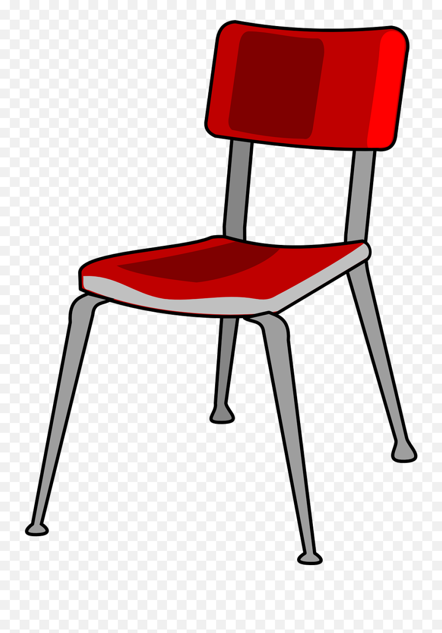 Chair Red Metal School Office - Chair Clipart Free Emoji,Rocking Chair Emoji