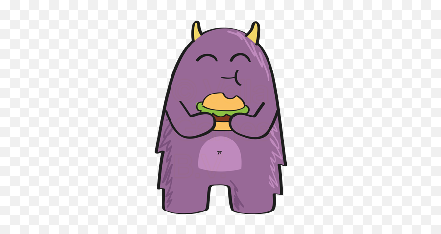 Purple Derp - Cute Monster Stickers Emoji,Purple Monster Emoji