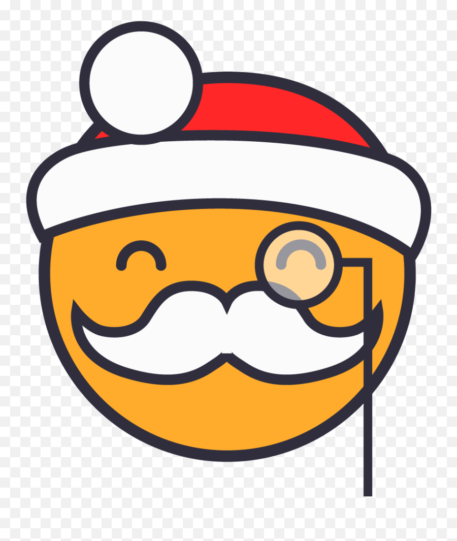 Monocle Santa - Portable Network Graphics Emoji,Santa Emoji