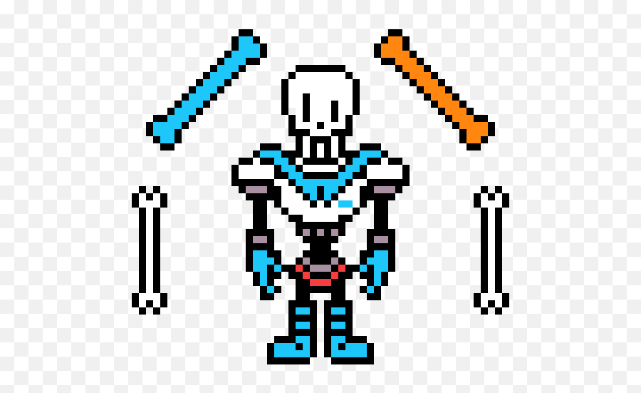 Pixel Art Gallery - Sans Papyrus Undertale Emoji,Papyrus Emoji