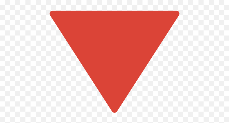 Red Triangle Pointed Down Emoji - Triangulo Rojo Invertido,Triangle Emoticons