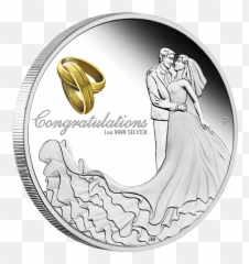 2020 Wedding 1oz Silver Proof Coin - Coins For Marriage Emoji