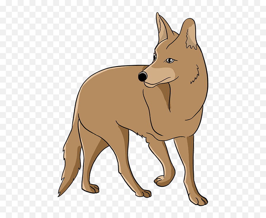 How To Draw A Coyote - Coyote Drawing Easy Emoji,Coyote Emoji