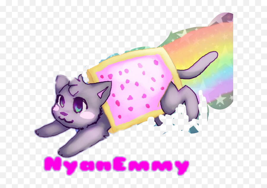 Nyanemmy Nyancat Nyan Cat Ranbowcat Rainbow Flyingcat - Nyan Cat Emoji,Nyan Cat Emoji