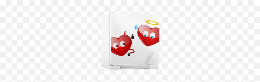 Vinilo Para Nevera Personajes Del Corazón U2022 Pixers - Vivimos Para Cambiar Cartoon Emoji,Emoticono Corazon