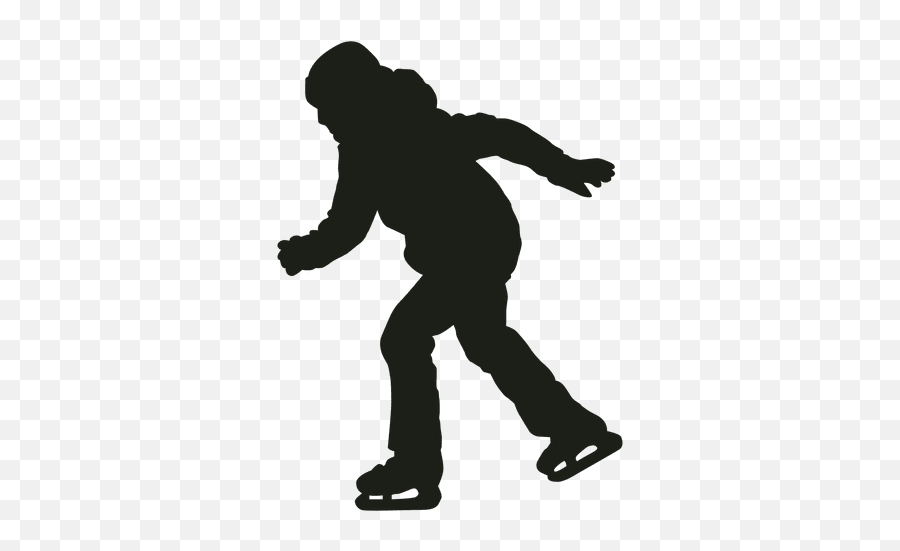 Ice Skating Silhouettes - Kid Ice Skating Silhouette Emoji,Skating Emoji