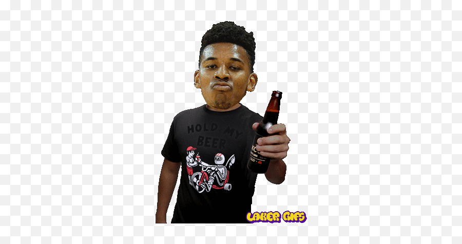 Nick Young Says U201chold My Beeru201d Lakersgifs Animated Laker - Lagunitas Ipa Emoji,Beer Emoticons