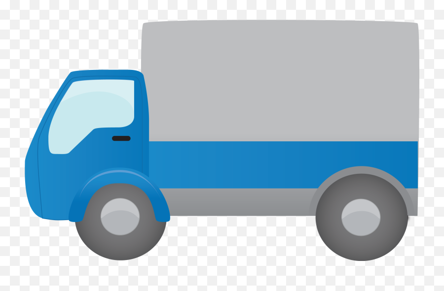 Blue Moving Truck Clipart - Pick Up Van Clipart Emoji,Moving Truck Emoji