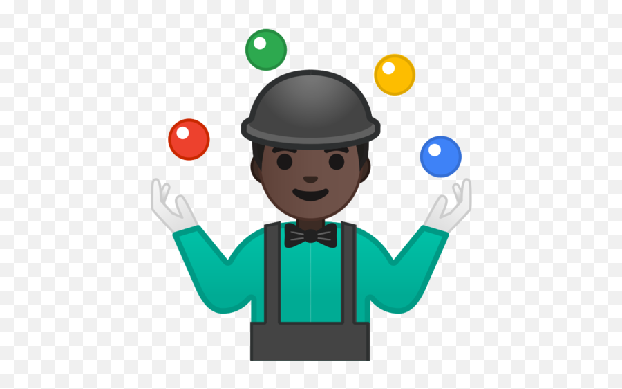 U200d Man Juggling Dark Skin Tone Emoji - Emoji,Trophy Emoji