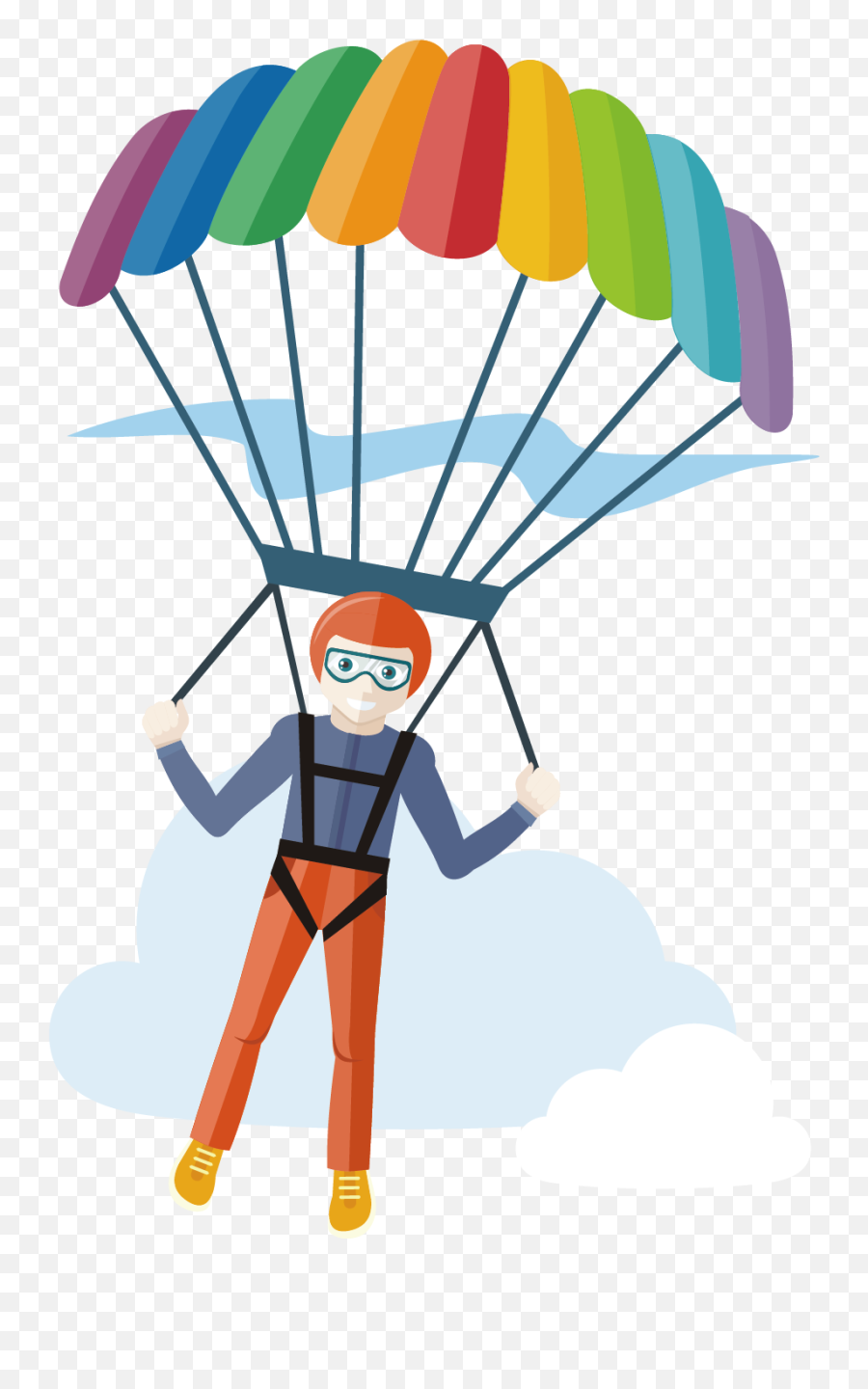 Parachuting Skydiver Poster Sport - Transparent Background Parachute ...
