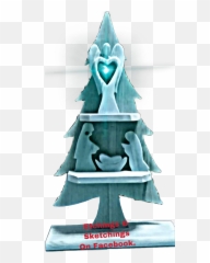 Tree Nativity Baby Jesus Mary Sticker - Art Emoji