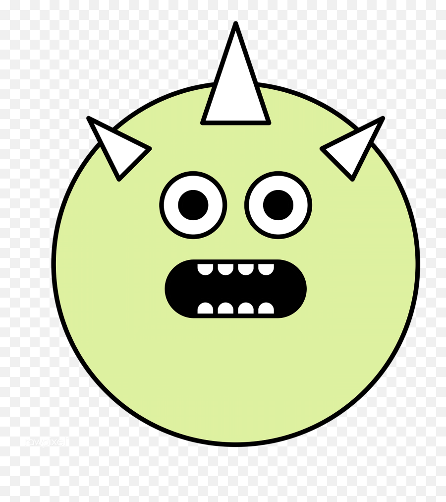 Green Horned Monster Emoticon Png - Vector Graphics Emoji,Monkey Emoji Transparent