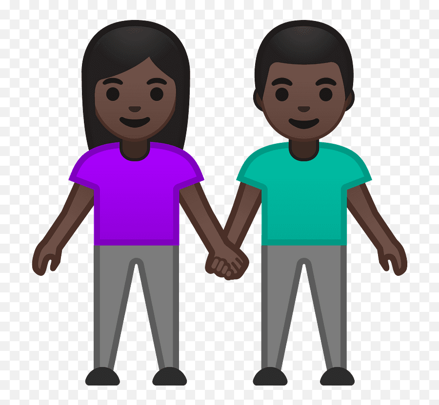 Man Holding Hands Emoji Clipart - Skin Tone,Boy And Girl Holding Hands Emoji