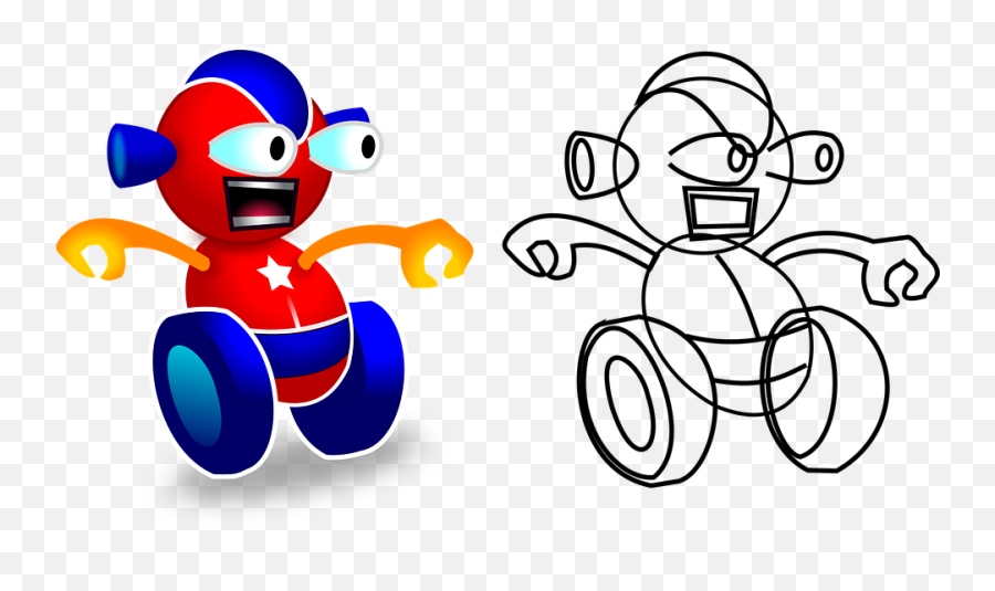 Free Android Robot Vectors - Wheeled Robot Clipart Png Emoji,Hockey Emoji Android
