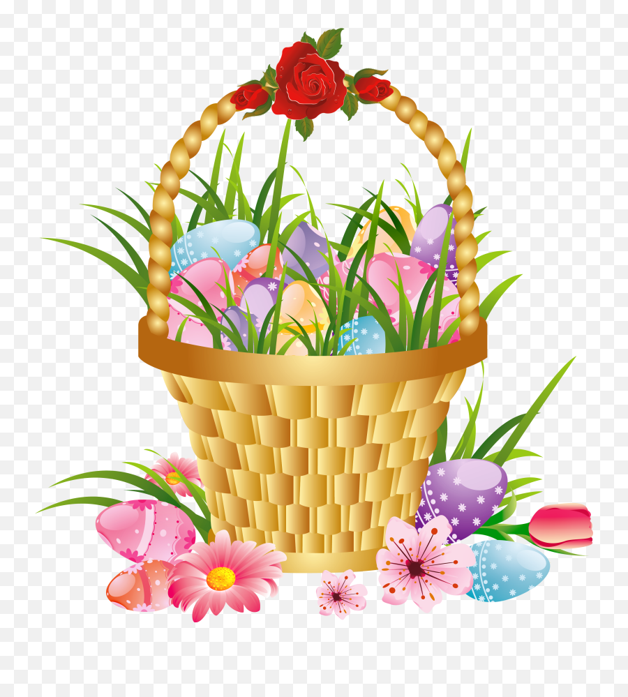 Free Easter Basket Pics Download Free - Basket With Flower Background Emoji,Easter Basket Emoji