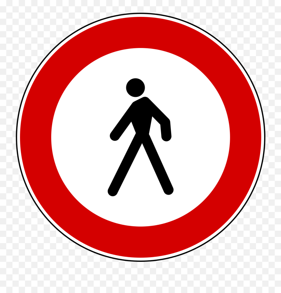 Italian Traffic Signs - Pedestrian Zone Emoji,Emoji Comparison