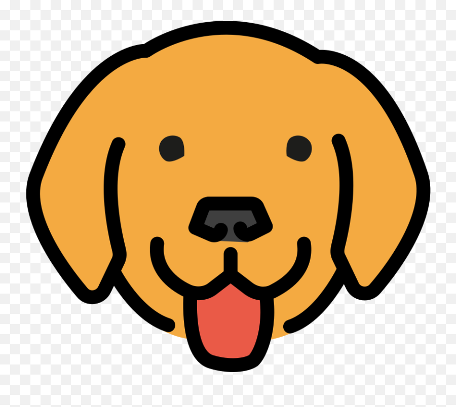 Openmoji - Dog Yawns Emoji,Emoji Dog