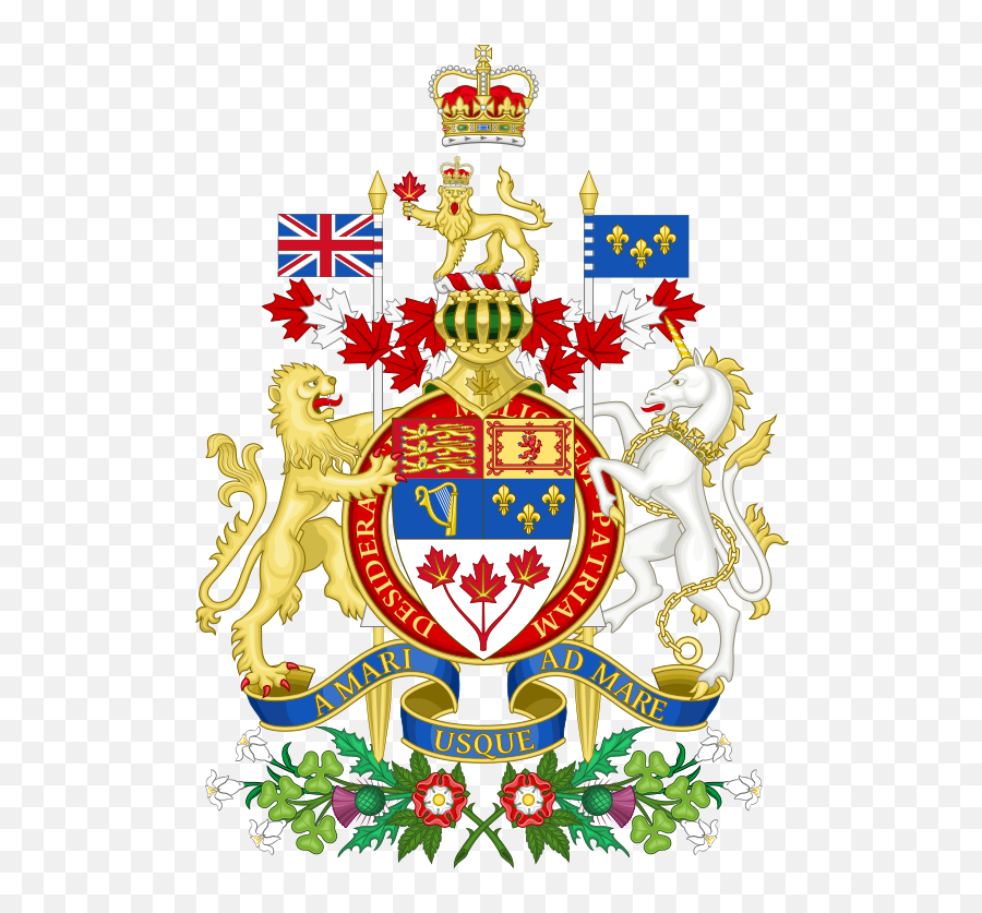 Coat Of Arms Of Canada Rendition - Royal Coat Of Arms Of Canada Emoji,Unicorn Emoji Phone Case
