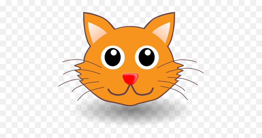 Funny Cat Head Vector Illustration - Cat Face Clipart Emoji,Cat Emoticon