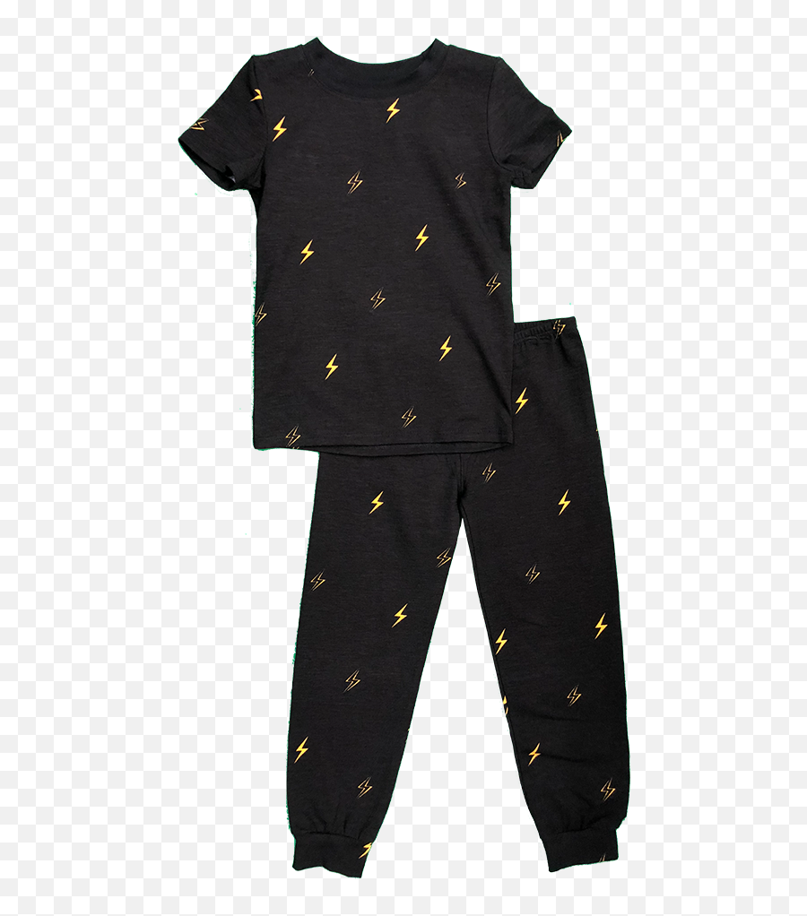 Boys Short Sleeve Black Lightning Bolts - Garment Emoji,Girl Lightning Emoji