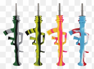 Ak47 Silicone Dab Straw Collector With Titanium Tip - Toy Emoji,Cartwheel Emoji