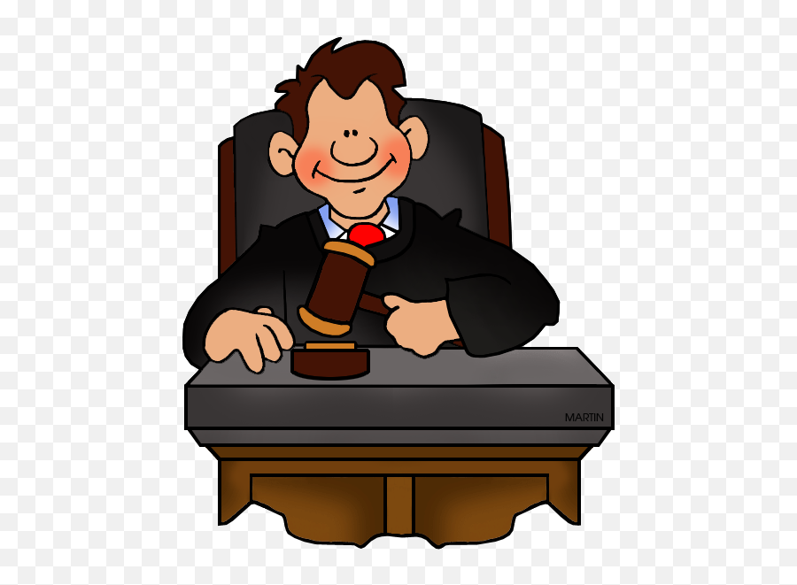 Cartoon Court Clipart Judge - Judge Clipart Emoji,Judge Emoji