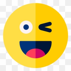 Winking - Circle Emoji