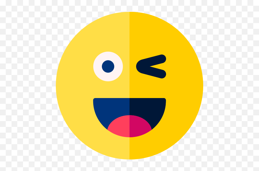 Winking - Circle Emoji,Emoticons Winking