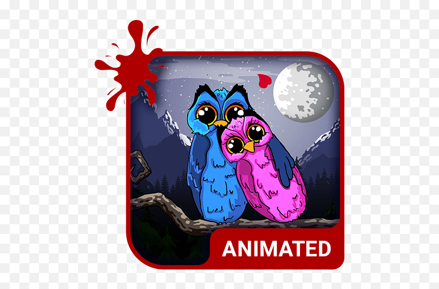 Owl Love Animated Keyboard Live Wallpaper 162 Preuzmite - Keyboard Lion Emoji,Ovo Owl Emoji