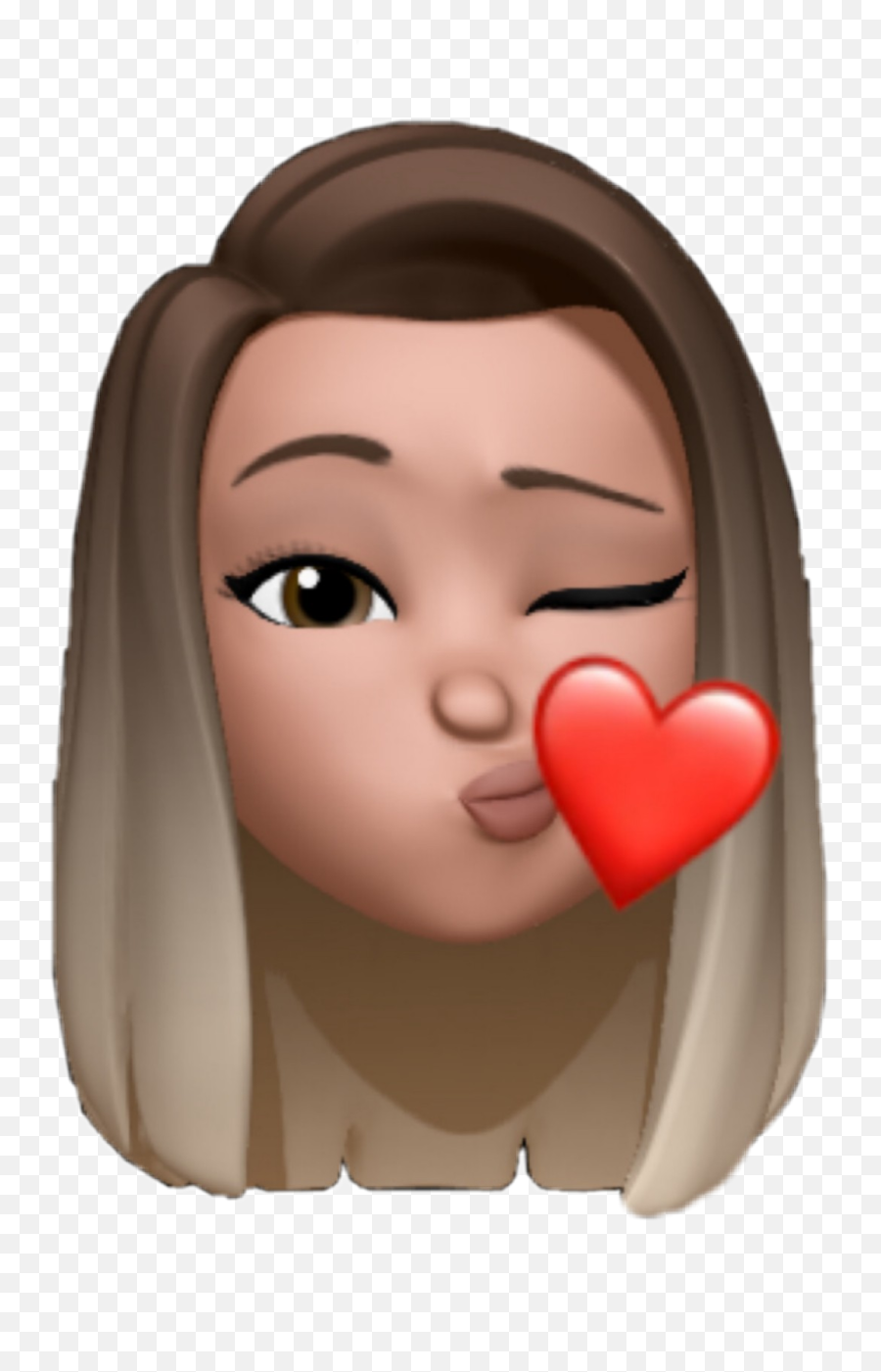 Girl Straight Kiss Heart Sticker By Adrianna Tsili - Girl With Hearts Emoji,Kiss Emoji