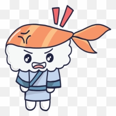 Angry kawaii sushi boy cartoon - Transparent PNG u0026 SVG Kawaii Sushi Cartoon Emoji