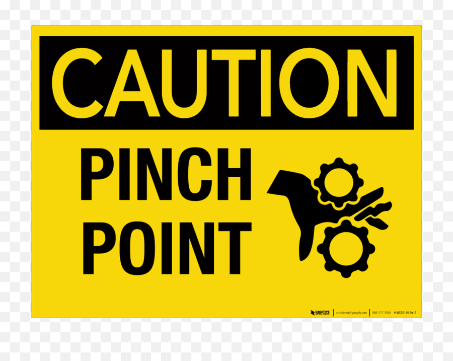 Caution Pinch Point - Wall Sign Language Emoji,Pinch Emoji