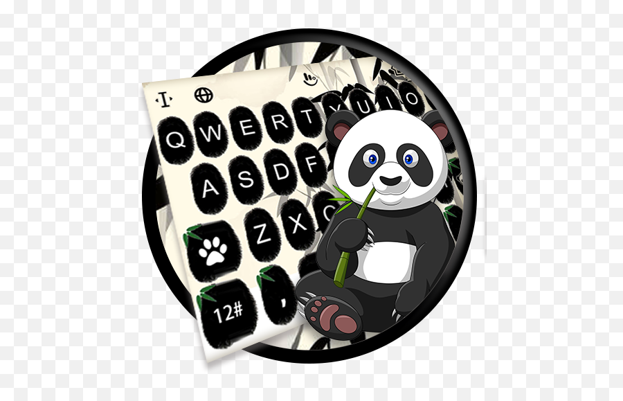Cute Panda Keyboard Theme - Office Equipment Emoji,Panda Emoji Keyboard
