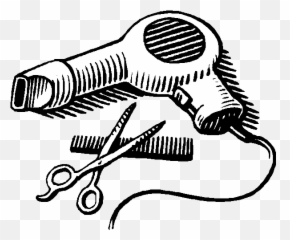 Free Comb And Scissors Png Download Clip Art - Blow Dryer Clipart Emoji