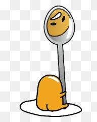 Gudetama Kawaii Hungry Love Spoon - Clip Art Emoji,Hungry Emoticon